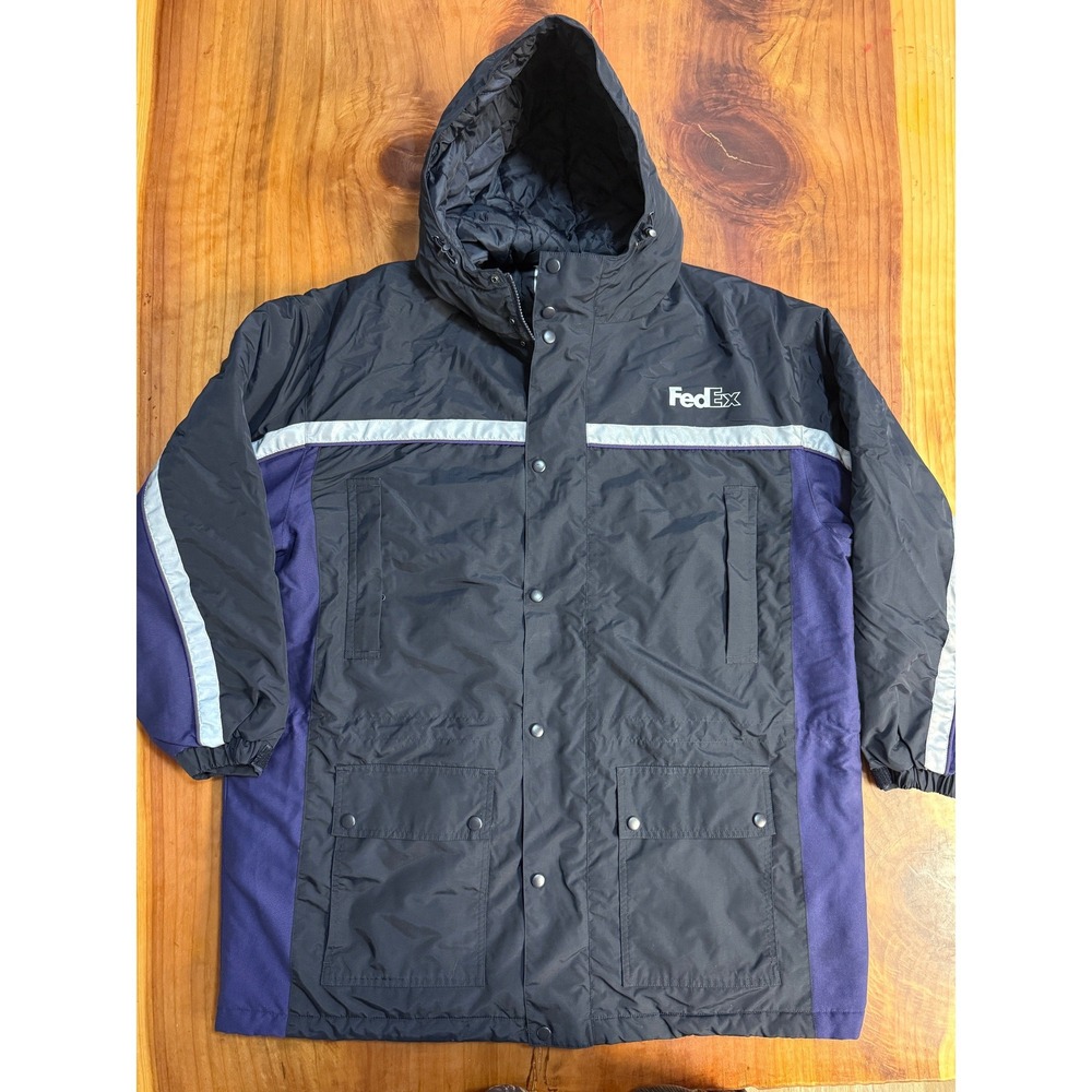 FedEx Stan Herman ImageWear  Reflective Hooded Winter Jacket XXL 2XL Primaloft
